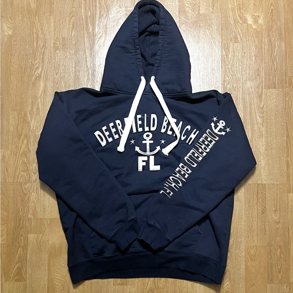 Deerfield Beach Florida Navy Hoodie
